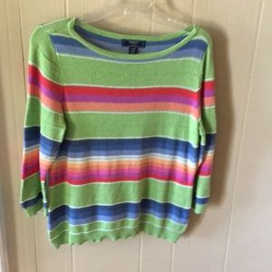 Cotton/Linen Summer Sweater. Sz Petite Large